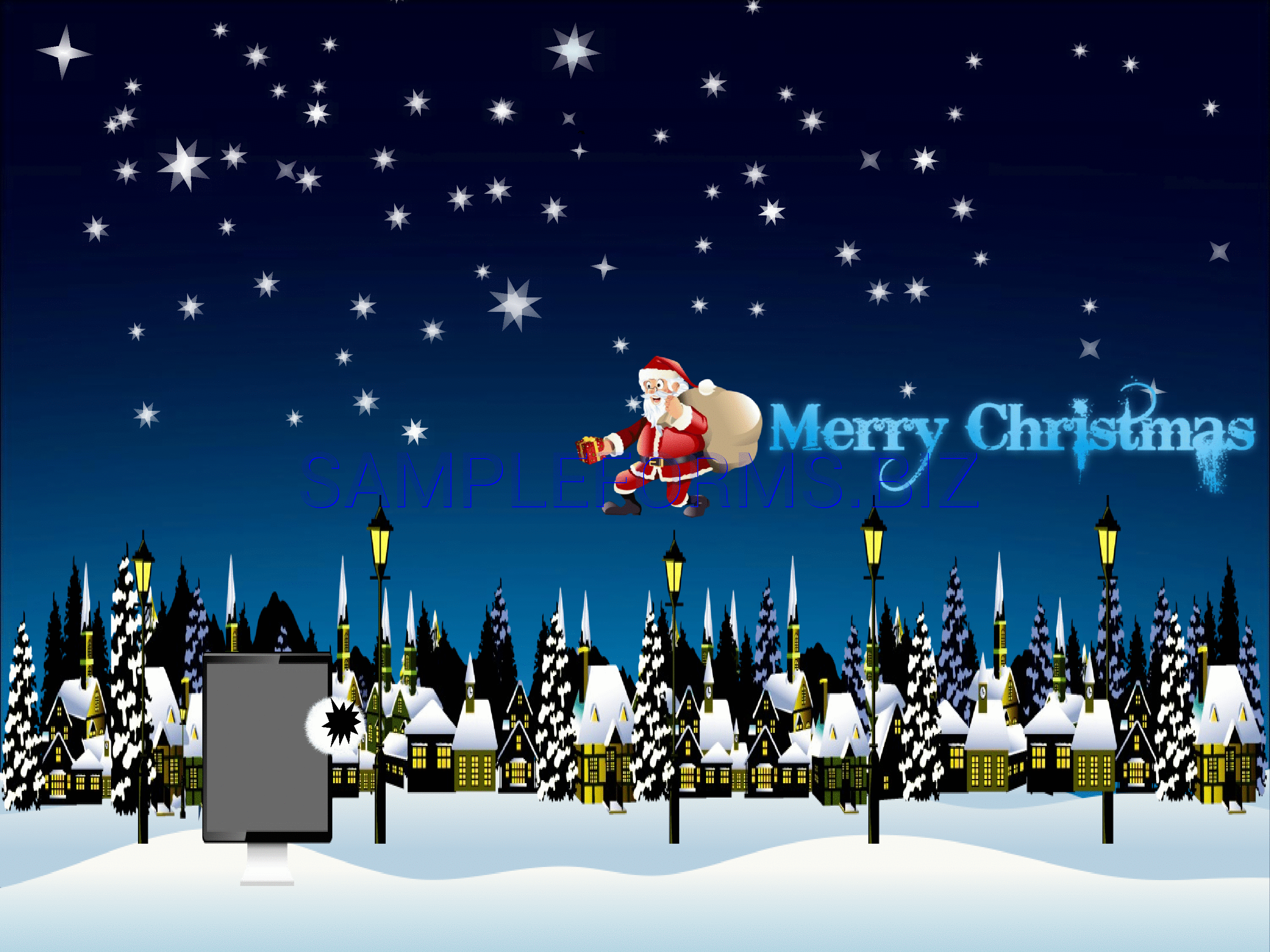 Preview free downloadable Christmas Template 1 in PDF (page 1)